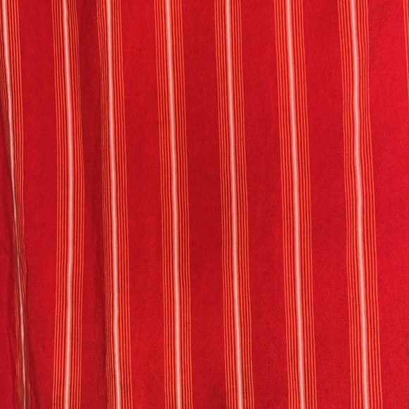 Lily White Red with White stripes ruffled hip tie dress sz S - Picture 6 of 10